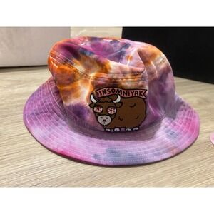 Ethos Insomniyak Tie Dye Bucket Hat Purple Orange Lost Art Bull‎ Patch